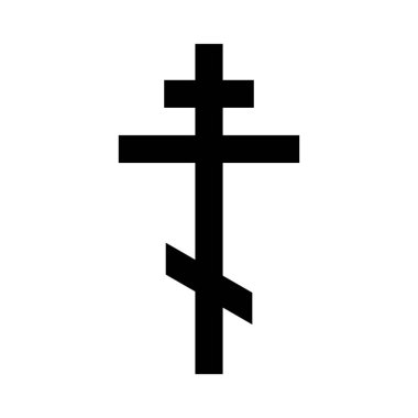 Hıristiyan haçı ikonu. Vektör Hıristiyan haçı. Siyah din sembolü. Vektör illüstrasyonu