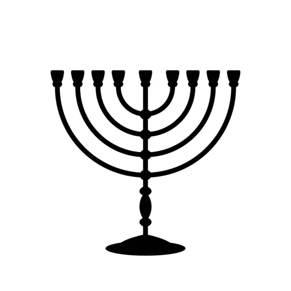 하누카 우상이지 유대교의 일러스트 디자인의 메노라 아이콘 — 스톡 벡터