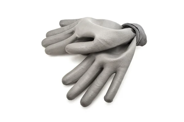 Gray work gloves isolated — Stock Photo, Image