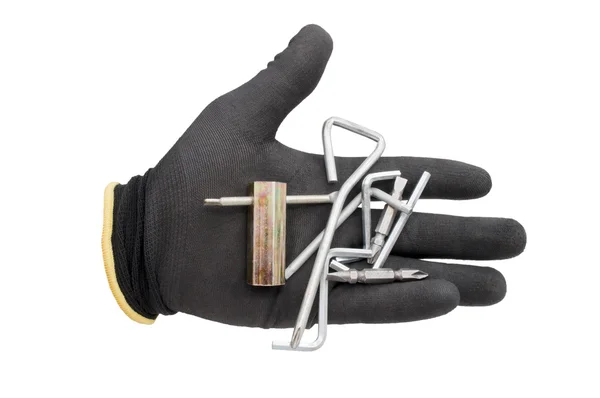 Gloves and tools — Stock Photo, Image