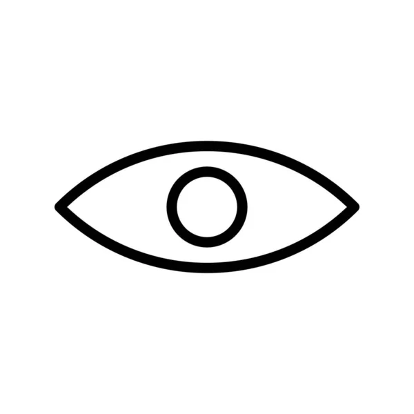 Icono Del Ojo Icono Ojo Lineal Negro Símbolo Visión Ilustración — Vector de stock