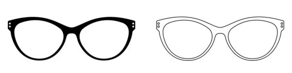 Ícone Óculos Conjunto Ícones Óculos Sol Ilustração Vetorial Óculos Sol — Vetor de Stock