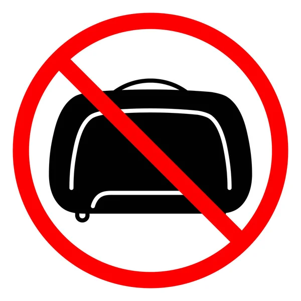 Gepäckverbot Ikone Kein Gepäckzeichen Koffer Sind Verboten Stopp Oder Verbot — Stockvektor