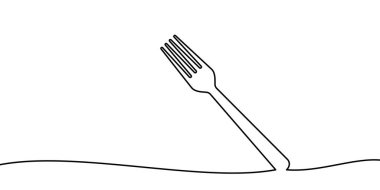 Çatal hattı arkaplanı. Sürekli bir çatal çizgisi. Vektör çizimi. Çatal çizgisi simgesi.