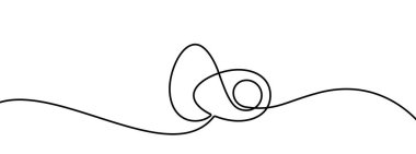 Yumurtalar arka planda. Sürekli bir yumurta çizgisi. Vektör çizimi. Yumurta satırı simgesi.