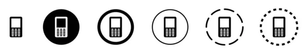 Ícone Telefone Conjunto Ícones Telefone Ilustração Vetorial Telefone Celular Símbolo — Vetor de Stock