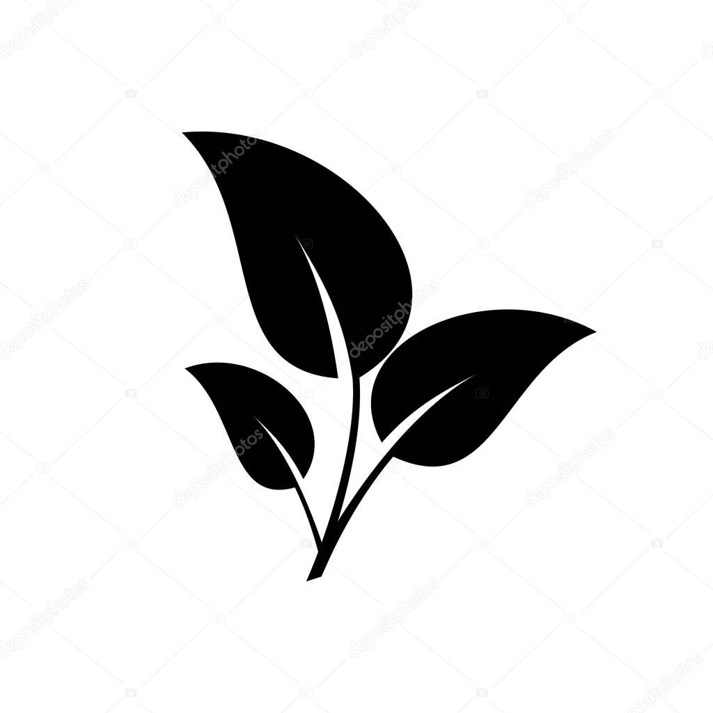 Leaves icon. Ecology nature element. Concept of green energy. Eco logo. Vector illustration.
