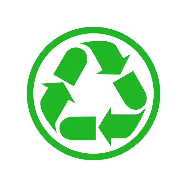 Recycle Sign Green Triangular Eco Recycle Icon Vector Illustration Recycle — Stock Vector