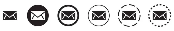 Icona Email Set Icone Della Posta Illustrazione Vettoriale Simbolo Messaggio — Vettoriale Stock