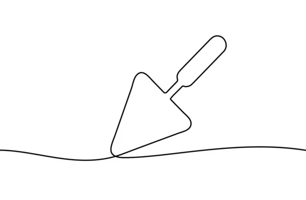 Συνεχές Σχέδιο Σπάτουλα Γραμμική Εικόνα Μυελού Μια Γραμμή Που Σχεδιάζει — Διανυσματικό Αρχείο