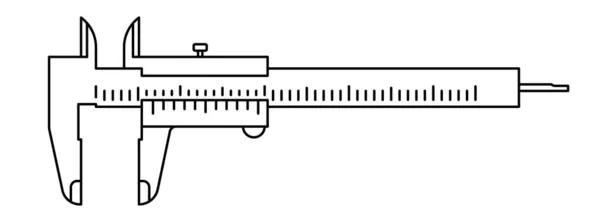 Calipers Measure Icon Vernier Caliper Icon Vector Illustration Linear Tool — Stock Vector