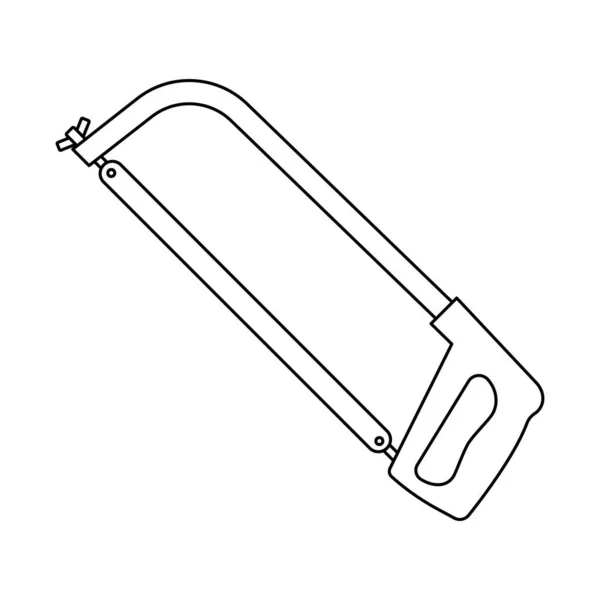 Motosserra Para Ícone Metal Ícone Linear Serra Manual Ilustração Vetorial — Vetor de Stock