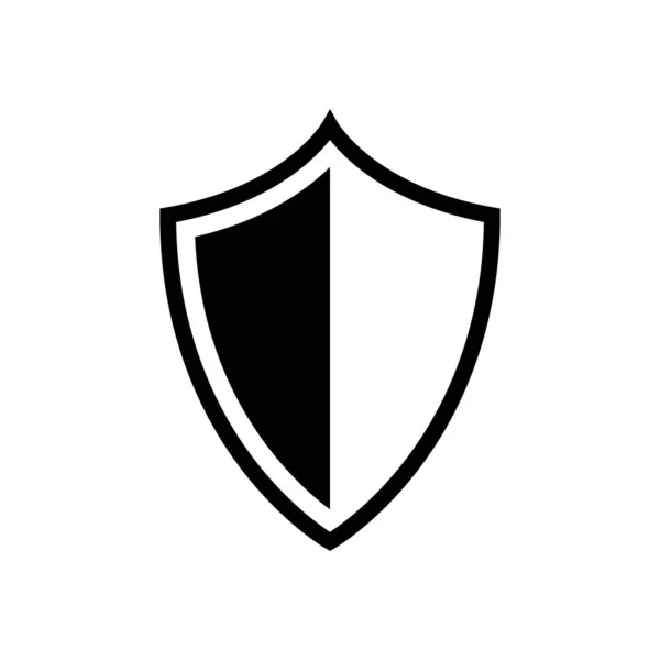 Icono Del Escudo Símbolo Seguridad Negro Ilustración Vectorial Escudo Icono — Vector de stock