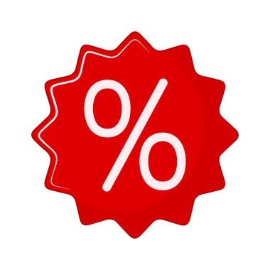 İndirim etiketi simgesi. Yüzde simgesi. Alışveriş etiketleri simgesi. Kavramsal iş ikonu. Vektör illüstrasyonu