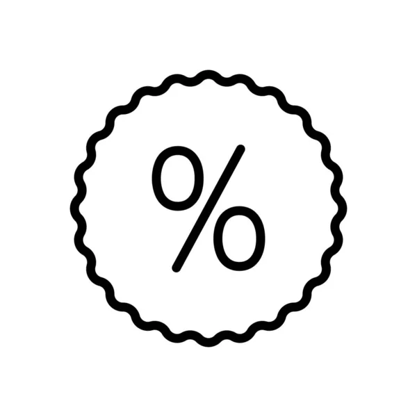 Percentage Icon Linear Percentage Icon Isolated Sale Percentage Symbol Shopping — Stock Vector