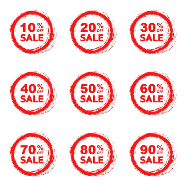 Discount Offer Tag Icons Set Shopping Tag Icons Conceptual Business — Stock Vector