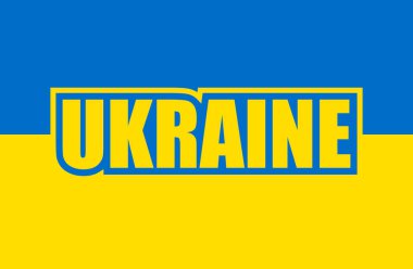 Ukrayna bayrağı. Ulusal Ukrayna bayrağı. Vektör illüstrasyonu.