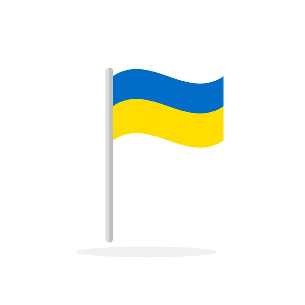 Vlag Van Oekraïne Vector Illustratie Oekraïne Nationale Vlag Pictogram — Stockvector