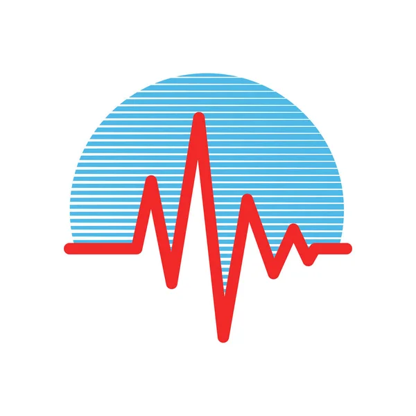 Heartbeat Icon Abstract Health Symbol Vector Illustration Logo Design Element — Stock Vector