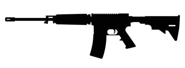 Icono Pistola Aislado Una Ametralladora Armas Fuego Signo Negro Metralleta — Vector de stock