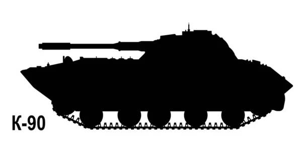 Savaş Tankı Tank Simgesi Vektör Çizimi Tank Silueti — Stok Vektör