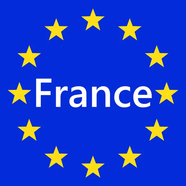 Flag European Union France Flag Country Border Sign France Vector — Vector de stock