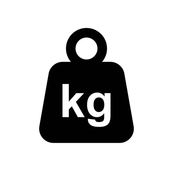 重量图标 公斤重的标志 Kettlebell图标 哑铃象征着扁平的风格 矢量说明 — 图库矢量图片