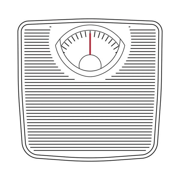 Weighing Scale Isolated Floor Weight Scale Scale Icon Vector Illustration — Stockvektor