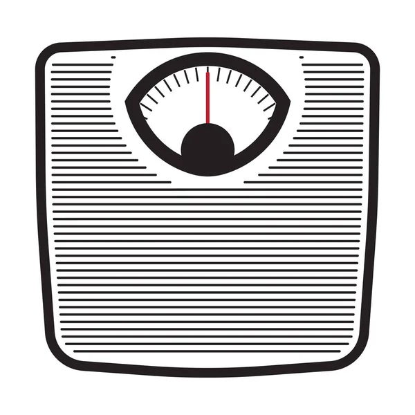 Weighing Scale Isolated Floor Weight Scale Scale Icon Vector Illustration — Stockvektor