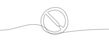 Yasak işareti bir çizgi çiziyor. Bir çizgi arkaplan çiziyor. Dur işaretinin durmaksızın çizilmesi. Vektör illüstrasyonu.