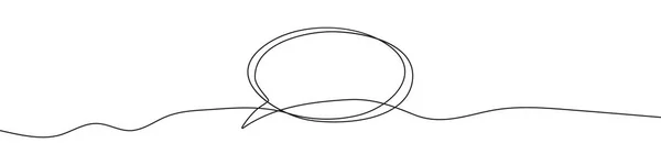 Continuous Line Drawing Speech Bubble One Line Drawing Background Vector — Image vectorielle