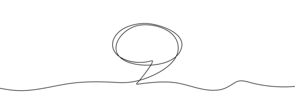 Continuous Line Drawing Speech Bubble One Line Drawing Background Vector — Stock Vector