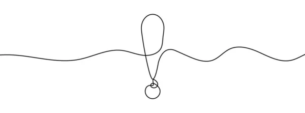 Point Exclamation Fond Linéaire Dessin Linéaire Continu Point Exclamation Illustration — Image vectorielle