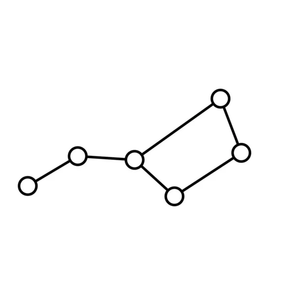 Ikona Constellation Ursa Major Černá Ikona Constellation Ursa Major Vektorová — Stockový vektor