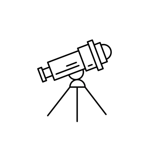 Icona Del Telescopio Icona Nera Del Telescopio Illustrazione Vettoriale Icona — Vettoriale Stock