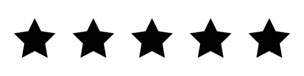 Fünf Sterne Wertung Kundenbewertung Mit Fünf Sternen Vektorillustration Premiumqualität Schwarze — Stockvektor
