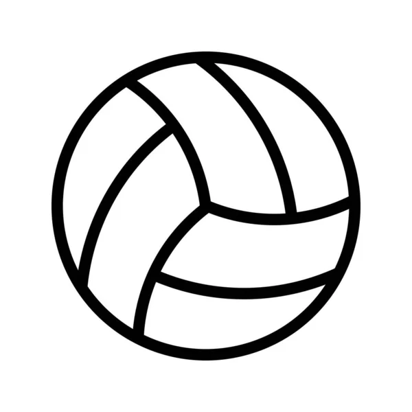 Линейная Икона Волейбольного Мяча Иконка Волейбольного Мяча Символ Черного Волейбола — стоковый вектор
