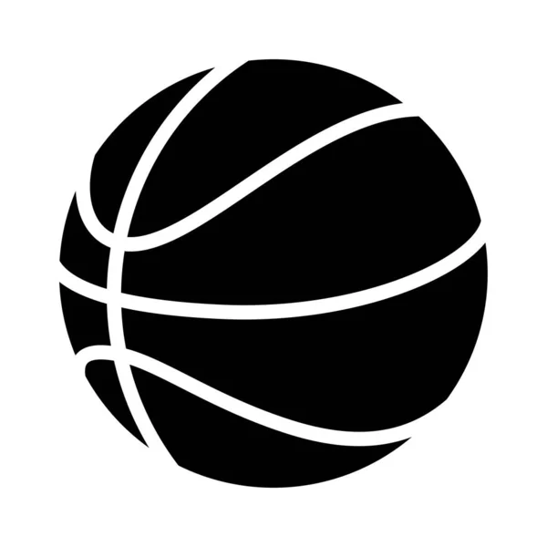 Basketball Ball Icon Basketball Ball Isolated Icon Basketball Symbols Black — Vettoriale Stock