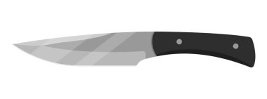 Kitchen knife for cooking. Cute knife isolated on white background. Vector illustration.