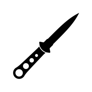 Knife icon. Black knife icon. Isolated knife symbol. Vector illustration.