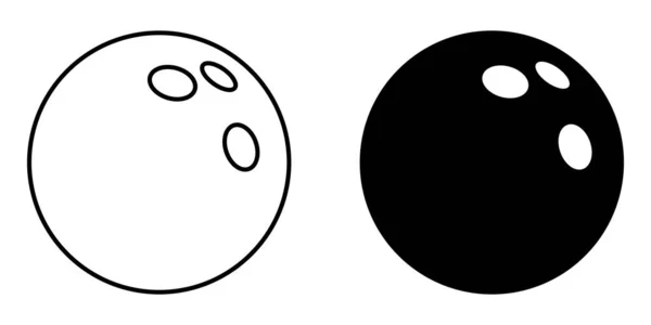 Bowling Ball Icons Set Bowling Ball Isolated Icon Bowling Ball — ストックベクタ