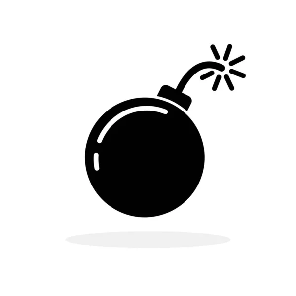 Значок Бомбы Иконка Бомбы Черный Знак Векторная Иллюстрация — стоковый вектор