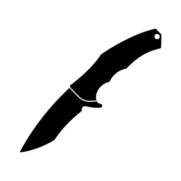 Knife Icon Black Knife Icon Isolated Knife Symbol Vector Illustration — Stok Vektör