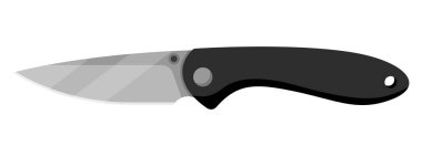 Jackknife knife. Cute jackknife knife isolated on white background. Vector illustration