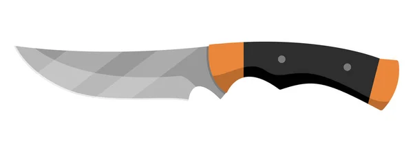 Kitchen Knife Cooking Cute Knife Isolated White Background Vector Illustration — Vetor de Stock