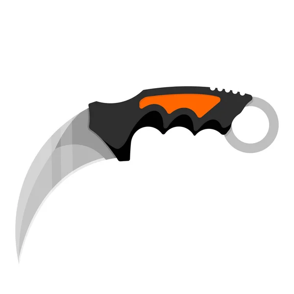 Karambit Knife Cute Karambit Knife Isolated White Background Vector Illustration — Stockový vektor