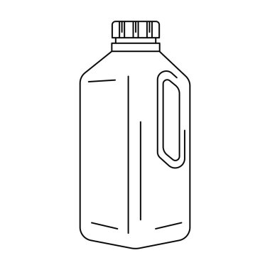 Canister icon. Fuel tank icon. Black linear canister icon. Vector illustration.