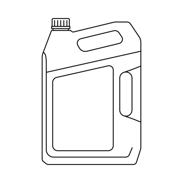 Canister Icon Fuel Tank Icon Black Linear Canister Icon Vector — Archivo Imágenes Vectoriales
