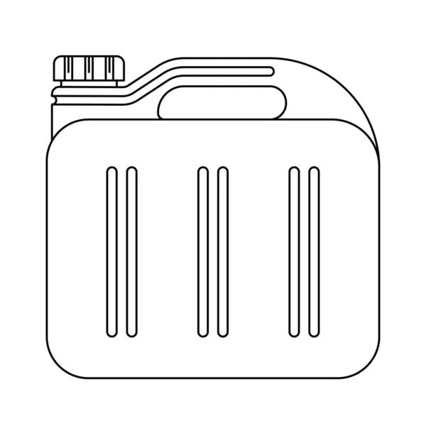 Canister Icon Fuel Tank Icon Black Linear Canister Icon Vector — Stok Vektör