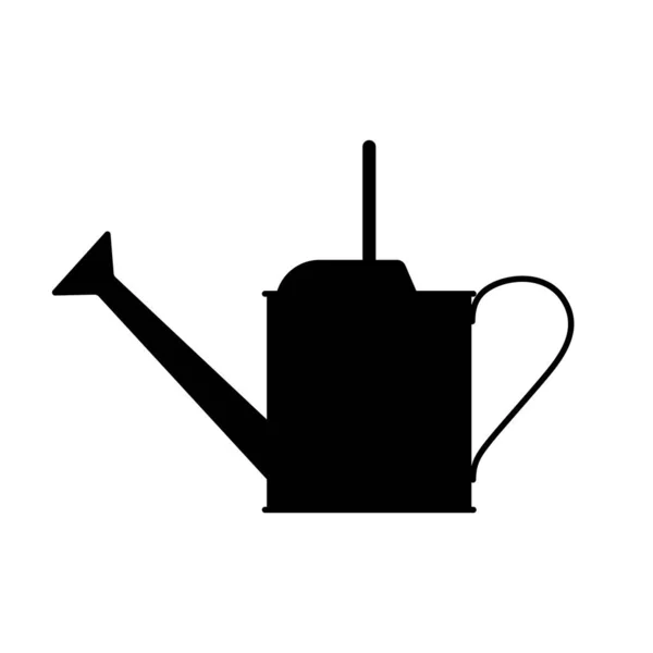 Watering Can Icon Black Icon Garden Watering Can Flat Icon — Stock Vector